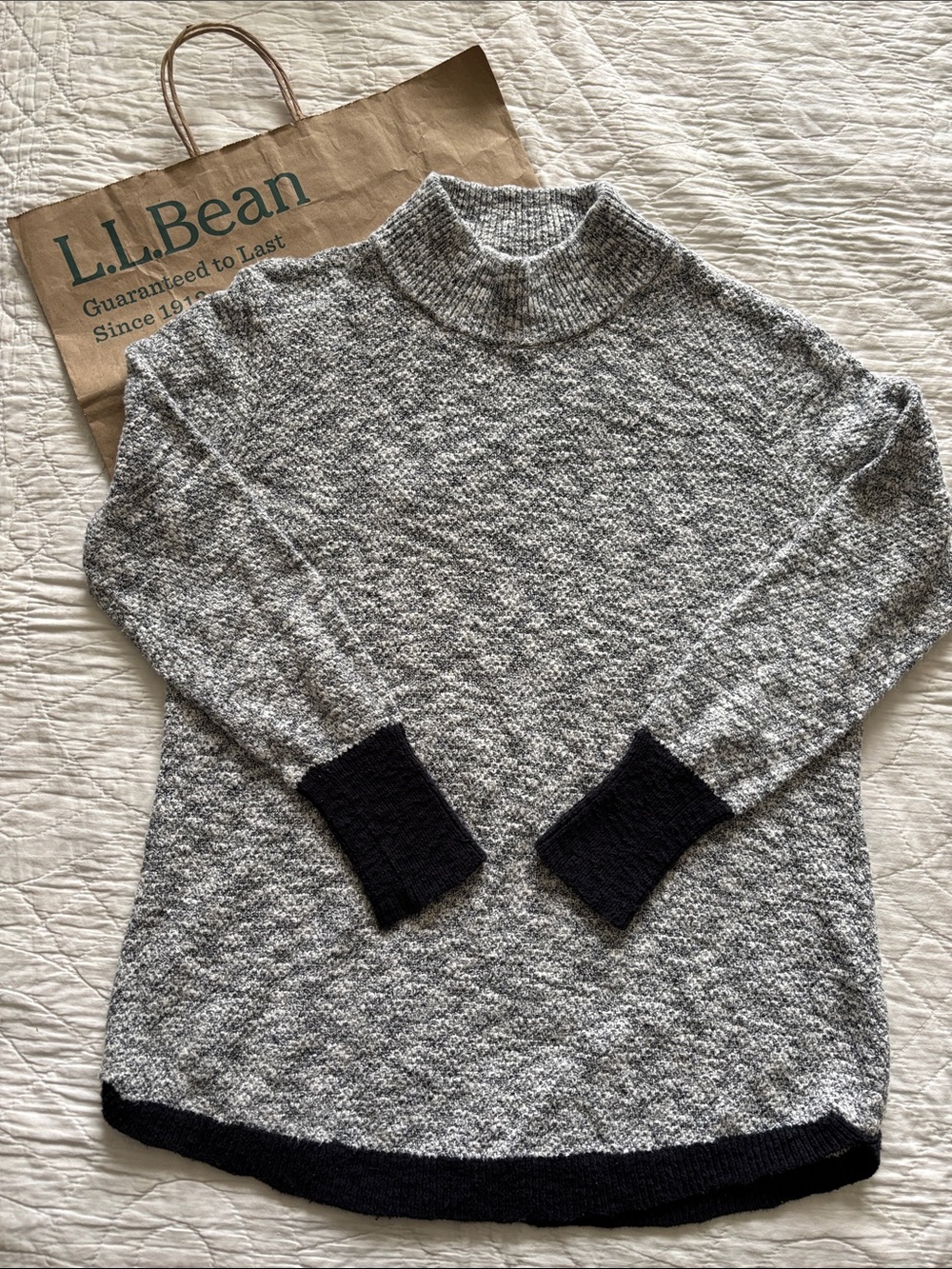 LL Bean Signature Mock Neck Sweater